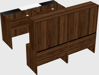 Shared u-shaped reception desks
