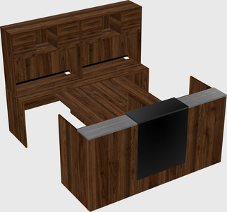 Shared u-shaped reception desks