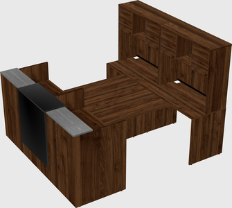 Shared u-shaped reception desks