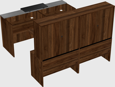 Shared u-shaped reception desks