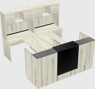 Shared u-shaped reception desks
