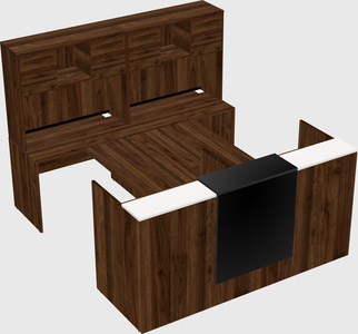 Shared u-shaped reception desks