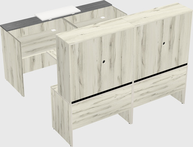 Shared u-shaped reception desks