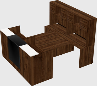 Shared u-shaped reception desks