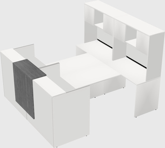 Shared u-shaped reception desks