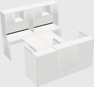 Shared u-shaped reception desks