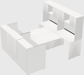 Shared u-shaped reception desks