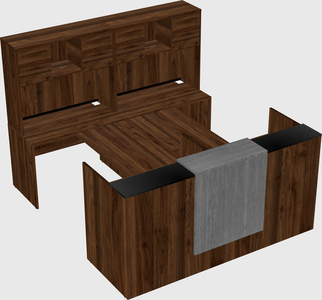 Shared u-shaped reception desks