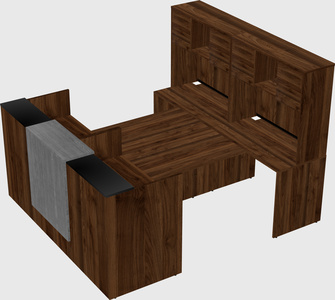Shared u-shaped reception desks