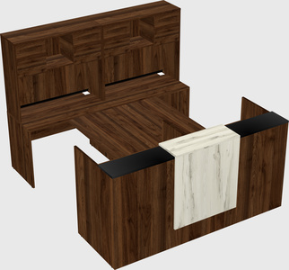 Shared u-shaped reception desks