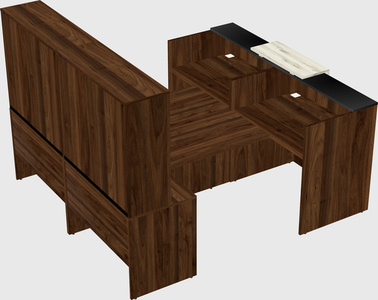 Shared u-shaped reception desks