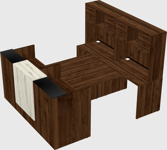 Shared u-shaped reception desks