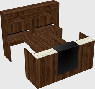Shared u-shaped reception desks