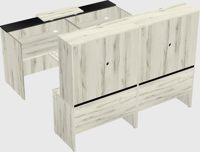Shared u-shaped reception desks