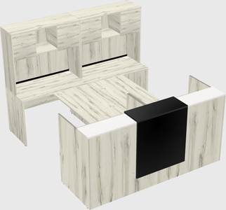 Shared u-shaped reception desks