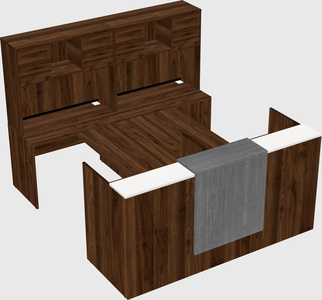 Shared u-shaped reception desks