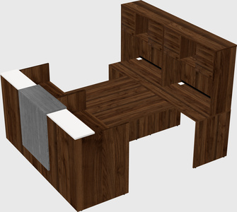 Shared u-shaped reception desks