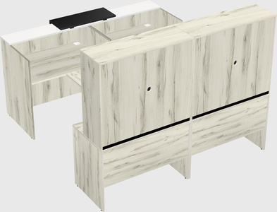 Shared u-shaped reception desks