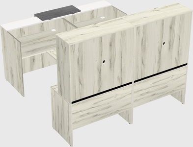 Shared u-shaped reception desks