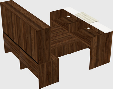 Shared u-shaped reception desks