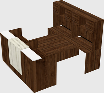 Shared u-shaped reception desks