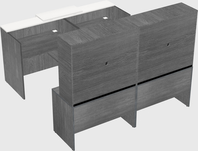 Shared u-shaped reception desks