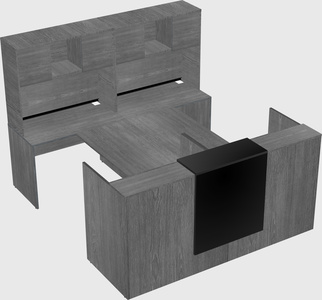 Shared u-shaped reception desks