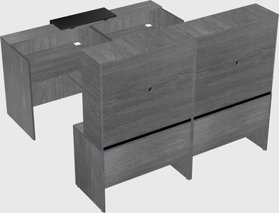 Shared u-shaped reception desks