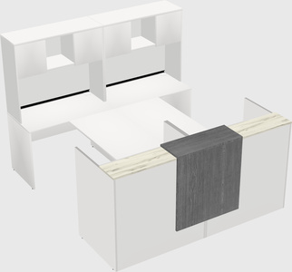 Shared u-shaped reception desks