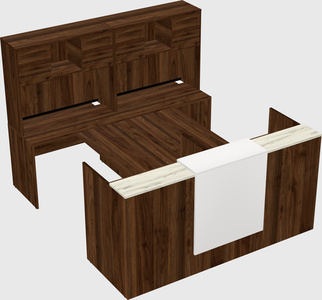 Shared u-shaped reception desks