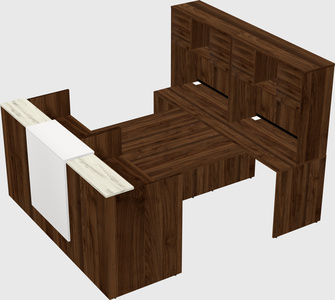 Shared u-shaped reception desks