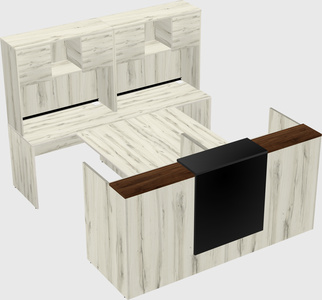 Shared u-shaped reception desks