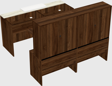 Shared u-shaped reception desks