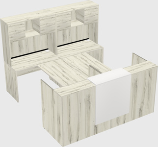 Shared u-shaped reception desks