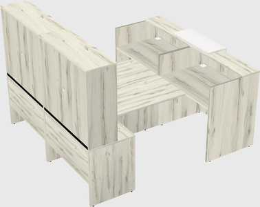 Shared u-shaped reception desks
