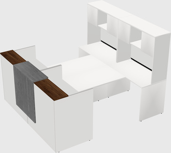 Shared u-shaped reception desks