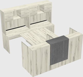 Shared u-shaped reception desks
