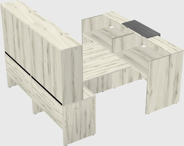 Shared u-shaped reception desks