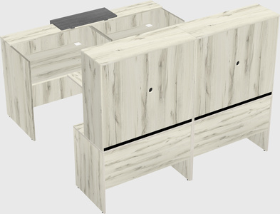 Shared u-shaped reception desks