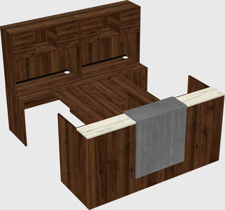 Shared u-shaped reception desks