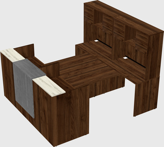 Shared u-shaped reception desks