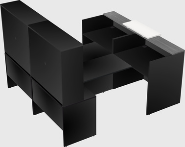 Shared u-shaped reception desks