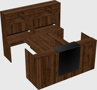 Shared u-shaped reception desks