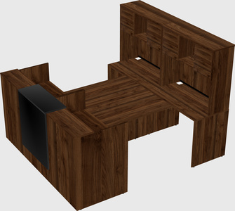 Shared u-shaped reception desks