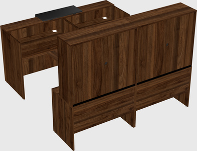 Shared u-shaped reception desks