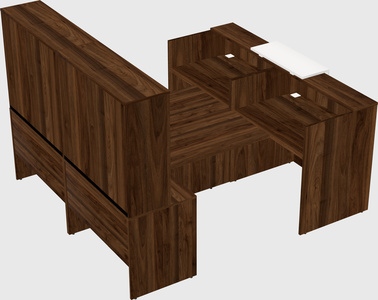 Shared u-shaped reception desks