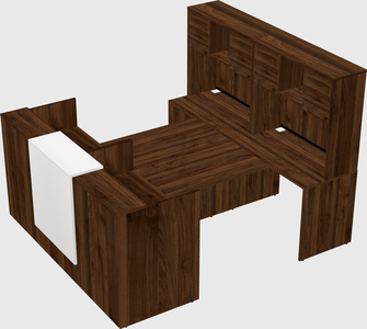 Shared u-shaped reception desks