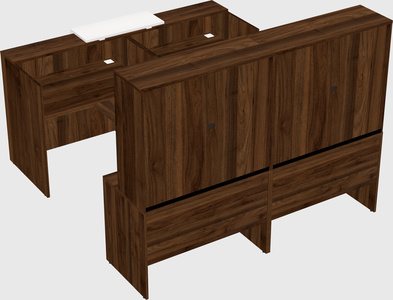 Shared u-shaped reception desks