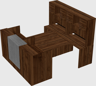 Shared u-shaped reception desks