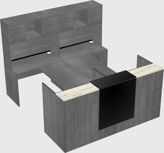Shared u-shaped reception desks